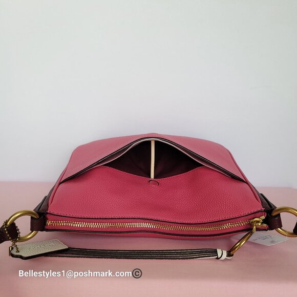 COACH Chaise Colorblocked Pebbled Leather Crossbody- Confetti Pink Multi 🎈$195. - Picture 11 of 16